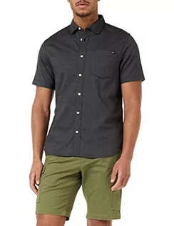 Koszule męskie - Vans Męska koszula z krótkim rękawem, barwiona, czarna, M, Czarny, M - grafika 1