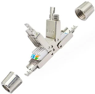 Łącznik modularny rj45-rj45 szybkie połączenie 2 przewodów ethernetowych RJ8 - Pozostałe akcesoria sieciowe - miniaturka - grafika 1