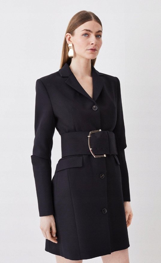KAREN MILLEN SUKIENKA MARYNARKOWA CZARNA 36 1Y1R