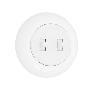DPM Włącznik podwójny LF0021W biały DPM - Wyłączniki światła i elektryczne - miniaturka - grafika 1