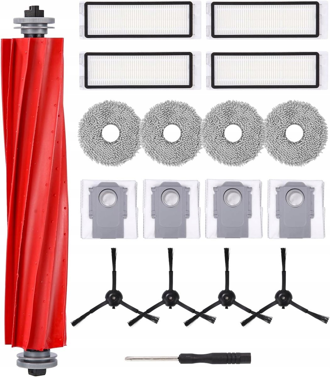 DUŻY zestaw akcesoriów do Roborock Q Revo worki mopy filtry szczotki