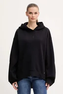 Bluzy damskie - BOSS bluza damska kolor czarny z kapturem gładka 50550339 - miniaturka - grafika 1