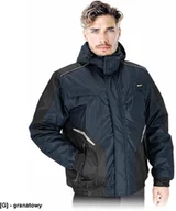 Kurtki męskie - LH-ASTRAL-J - Kurtka ochronna ocieplana męska stójka odsuwany kaptur rękawy zakończone zapięciem na rzep elementy odblaskowe M - miniaturka - grafika 1