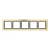 Klawisze i ramki - Karlik Ramka pięciokrotna Deco metal - mosiądz szczotkowany, czarny - miniaturka - grafika 1