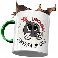 Kubki - Kubek Zielony na Urodziny 20 20ste 20-ste Prezent z Nadrukiem ze Zdjęciem + Opakowanie na prezent (wzór 01) - miniaturka - grafika 1