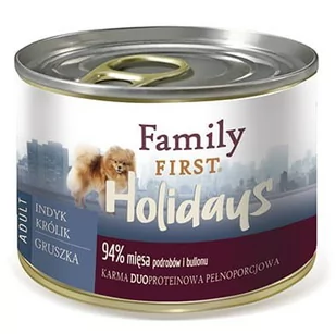 FamilyFirst indyk+królik+gruszka+duoprot 200g - Mokra karma dla psów - miniaturka - grafika 1