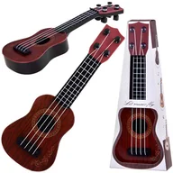Zabawy w naśladowanie dorosłych - Mini gitarka dla dzieci ukulele 25 cm IN0154 CB - miniaturka - grafika 1