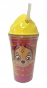 Kubki dla dzieci - Butelka ze słomką Psi Patrol Be Happy 300ml różowa - miniaturka - grafika 1