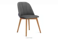 Krzesła - Krzesło tapicerowane welurowe szare RIFO Konsimo - miniaturka - grafika 1