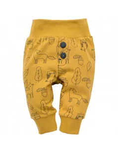 Pinokio leginsy legginsy niemowlęce bawełniane musztardowe Secret forest, Rozmiar: 56 - Spodenki dla niemowląt - miniaturka - grafika 1