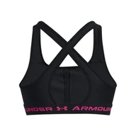 Biustonosze - Under Armour Damski biustonosz sportowy z krzyżowanymi plecami, nieprzejrzysty - miniaturka - grafika 1