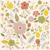 Ściereczki, gąbki, czyściki - Ścierka kuchenna Fabulous Flowers 40 x 60 cm beż - miniaturka - grafika 1