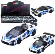 Samochody i pojazdy dla dzieci - Samochód Sportowy Wyścigowy Metalowy Napęd Otwierane Drzwi Biały 1:32 - miniaturka - grafika 1