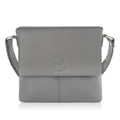 Nerki - Torebka damska skórzana szara listonoszka Paolo Peruzzi E-28-GR - miniaturka - grafika 1