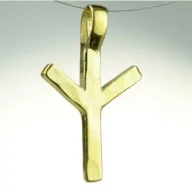 Wisiorki - Sotis Runa Algiz Ag925 + Au 24kar, 1g - miniaturka - grafika 1