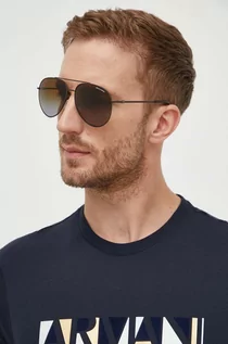Okulary przeciwsłoneczne - Armani Exchange okulary przeciwsłoneczne męskie kolor bordowy - grafika 1