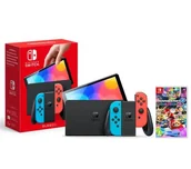 Konsole Nintendo - Nintendo Switch OLED Czerwono-niebieski + Mario Kart 8 Deluxe - miniaturka - grafika 1
