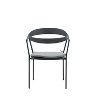 Fotele i krzesła ogrodowe - Slit Krzesło ogrodowe czarny. - miniaturka - grafika 1