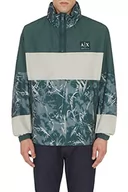 Kurtki męskie - Armani Exchange Męska kurtka Camo Anorak Jacket, Green G/Lon.Fog/G.GA, bardzo duża, Zielony G/Lon.fog/G.ga, XXL - miniaturka - grafika 1
