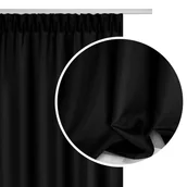 Zasłony - Czarna Zasłona Gotowa Do Salonu Na Taśmie 140x300 VIVA - miniaturka - grafika 1