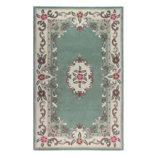 Zielony wełniany dywan Flair Rugs Aubusson, 120x180 cm - Dywany - miniaturka - grafika 1
