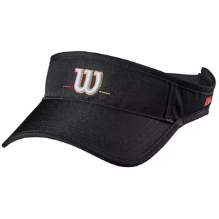 Czapki damskie - Wilson Volleyball Visor WTH11120R unisex czapka z daszkiem czarna - grafika 1