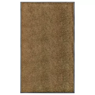 vidaXL Wycieraczka z możliwością prania, brązowa, 90 x 150 cm - Wycieraczki - miniaturka - grafika 1