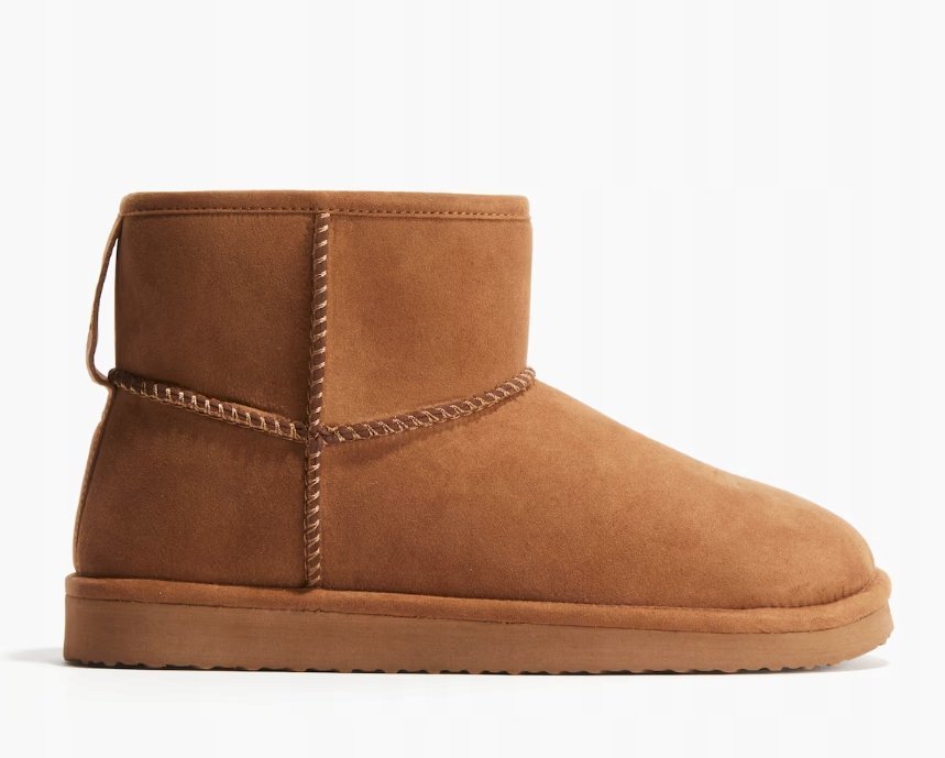 H&M ŚNIEGOWCE OCIEPLANE NISKIE BRĄZOWE DAMSKIE 40 Y6A