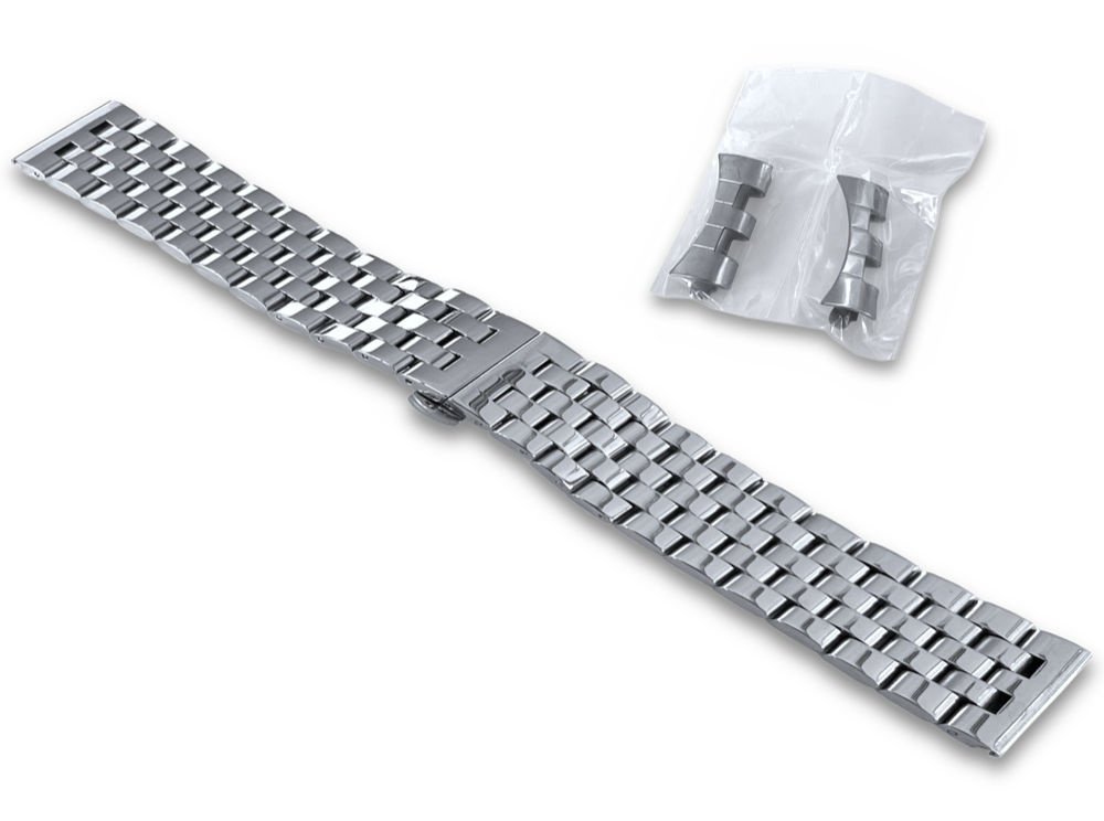 Bransoleta stalowa do zegarka 22 mm Lavvu LS1CS22 srebrna z maskownicami