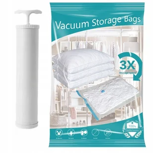 Worki próżniowe na ubrania pościel zestaw 8szt + pompka - Pokrowce na ubrania - miniaturka - grafika 1