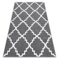 Dywany - Dywan SKETCH - F343 szaro/biała koniczyna marokańska trellis szary 200x290 cm - miniaturka - grafika 1