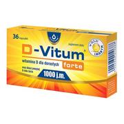 Przeziębienie i grypa - D-Vitum Forte 1000 j.m. witamina D dla dorosłych x36 kapsułek - miniaturka - grafika 1