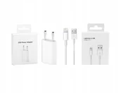 Ładowarki do telefonów - Ładowarka + Kabel USB do Ładowania IPhona 5W/1m USB-A 5V Kostka do Zegarka - miniaturka - grafika 1