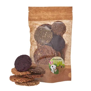 FACTORYHERBS MIX ciasteczek z siemieniem lnianym - przysmak dla gryzoni i królika - 150g - Przysmaki dla gryzoni - miniaturka - grafika 1