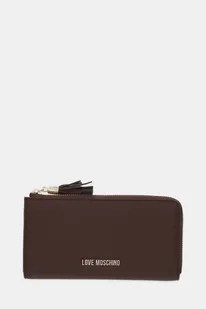 Love Moschino portfel damski kolor brązowy JC5690PP0NKD0313 - Portfele - miniaturka - grafika 1