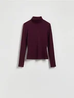 Moda i Uroda OUTLET - Reserved - Bawełniany golf - bordowy - miniaturka - grafika 1