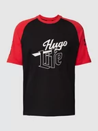 Koszulki męskie - T-shirt z wyhaftowanym logo i napisem model ‘Dilife’ - miniaturka - grafika 1