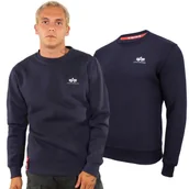 Odzież taktyczna i umundurowanie - Bluza Alpha Industries Small Logo Basic 188307 07 - Granatowa - miniaturka - grafika 1