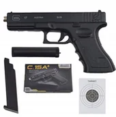 Zabawki militarne - Skleplolki Pistolet metalowy replika ASG + 5x800kulki - miniaturka - grafika 1