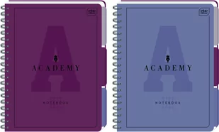 Interdruk Kołozeszyt z przekładkami A4 PP Academy kratka 100 kartek - Zeszyty szkolne - miniaturka - grafika 1