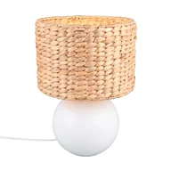 Lampy stojące - Lampka biurowa do gabinetu VINA 518990101 Trio pleciona biały drewniany - miniaturka - grafika 1