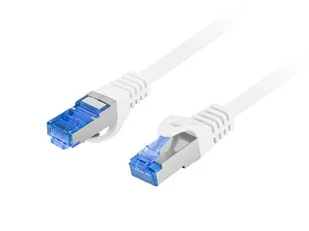 Patchcord kat.6A S/FTP LSZH CCA 0.25m biały Fluke Passed Lanberg PCF6A-10CC-0025-W - Patchcordy - miniaturka - grafika 1