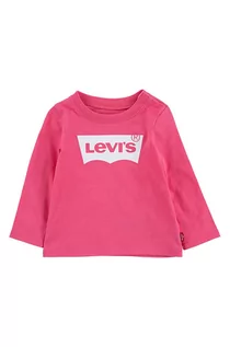 Bluzki dla dziewczynek - Levi's Longsleeve dziecięcy kolor różowy - grafika 1