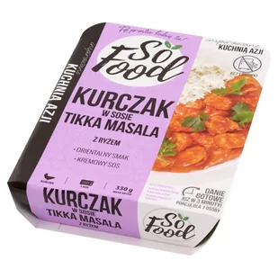 So Food Inspirowane Kuchnią Azji Kurczak w sosie tikka masala z ryżem 330 g - Szybkie dania obiadowe - miniaturka - grafika 1