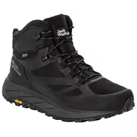 Buty trekkingowe męskie - Męskie buty turystyczne Jack Wolfskin Terraventure Texapore Mid M Rozmiar butów (UE): 46 / Kolor: czarny/szary - miniaturka - grafika 1