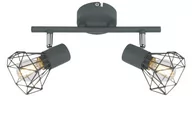 Lampy sufitowe - Candellux Verve lampa sufitowa (spot) 2-punktowa szara 92-60976 92-60976 - miniaturka - grafika 1