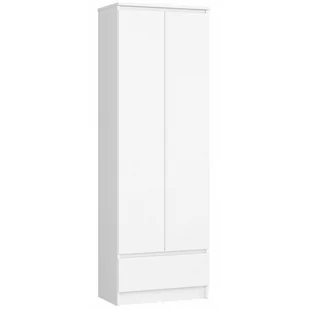 REGAŁ BIUROWY SZAFA R 60 cm CLP 1 SZUFLADA 2 DRZWI BIAŁY - Regały biurowe - miniaturka - grafika 1