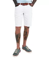 Spodenki damskie - Joe Browns Męskie białe dżinsowe szorty do kolan z prostą nogawką, 36, białe, biały, 46 - miniaturka - grafika 1