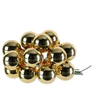 Bombki - Bombki szklane na drutach połysk 2 cm złote 144 szt. - miniaturka - grafika 1