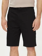 Spodenki męskie - Calvin Klein Szorty materiałowe Sateen K10K112831 Czarny Regular Fit - miniaturka - grafika 1